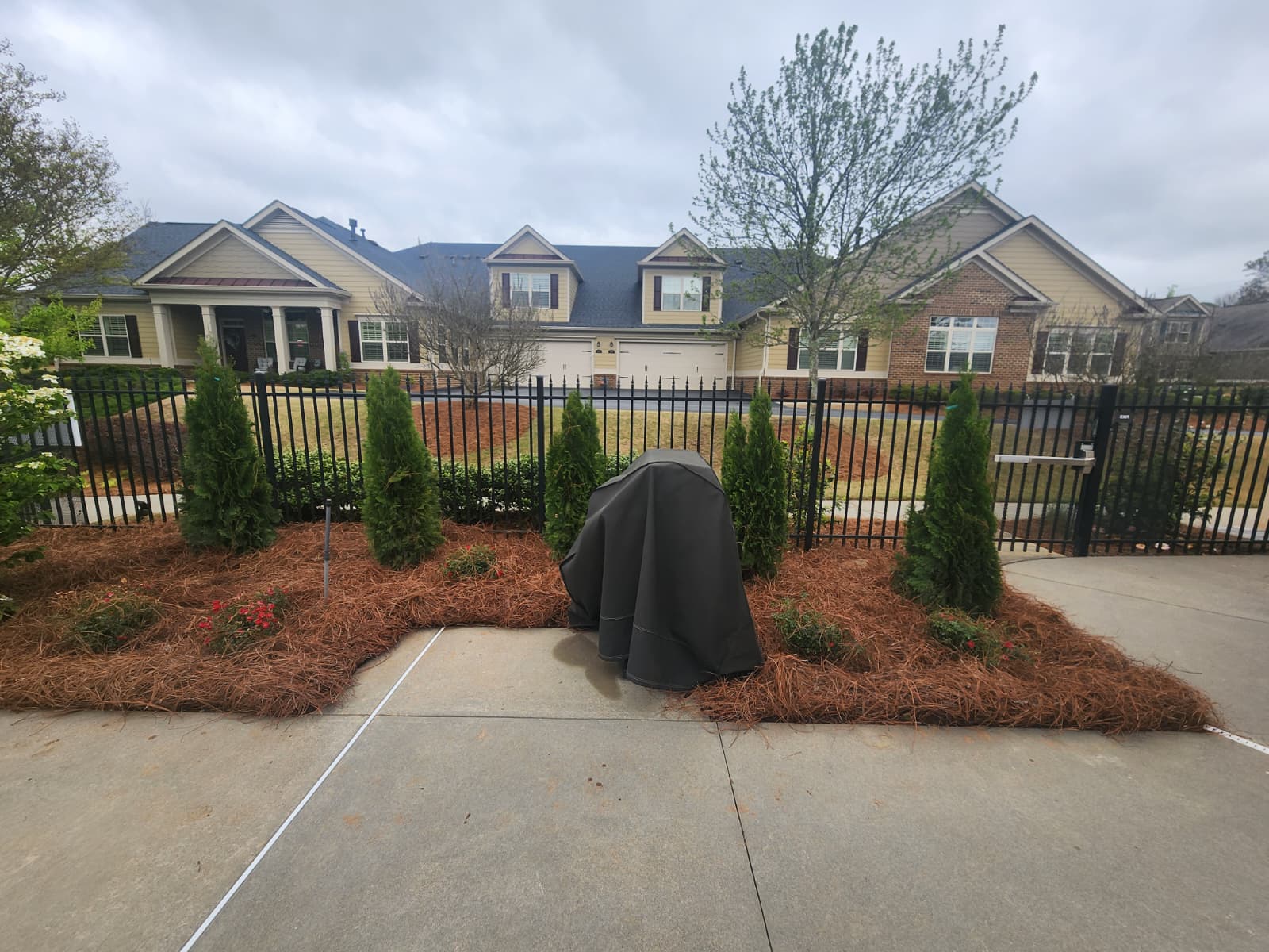 Landscaping team working